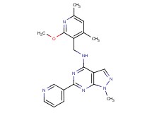 N-[(2-methoxy-4,6-dimethyl-3-pyridinyl)methyl]-1-methyl-6-(3-pyridinyl)-1H-pyrazolo[3,4-d]pyrimidin-4-amine