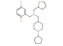 1-(1-cyclopentyl-4-piperidinyl)-N-(2,5-difluorobenzyl)-N-(tetrahydro-2-furanylmethyl)methanamine