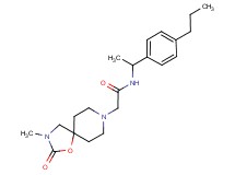 2-(3-methyl-2-oxo-1-oxa-3,8-diazaspiro[4.5]dec-8-yl)-N-[1-(4-propylphenyl)ethyl]acetamide
