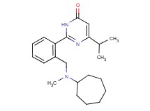 2-(2-{[cycloheptyl(methyl)amino]methyl}phenyl)-6-isopropylpyrimidin-4(3H)-one