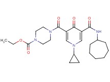 ethyl 4-({5-[(cycloheptylamino)carbonyl]-1-cyclopropyl-4-oxo-1,4-dihydro-3-pyridinyl}carbonyl)-1-piperazinecarboxylate