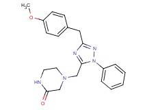 4-{[3-(4-methoxybenzyl)-1-phenyl-1H-1,2,4-triazol-5-yl]methyl}piperazin-2-one
