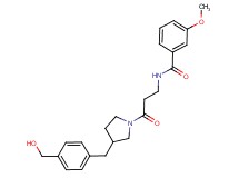 N-(3-{3-[4-(hydroxymethyl)benzyl]pyrrolidin-1-yl}-3-oxopropyl)-3-methoxybenzamide