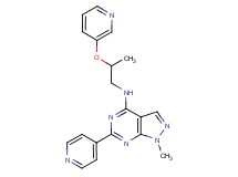 1-methyl-6-(4-pyridinyl)-N-[2-(3-pyridinyloxy)propyl]-1H-pyrazolo[3,4-d]pyrimidin-4-amine