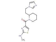 4-({2-[2-(1H-imidazol-1-yl)ethyl]-1-piperidinyl}carbonyl)-N-methyl-1,3-thiazol-2-amine