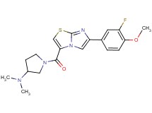 1-{[6-(3-fluoro-4-methoxyphenyl)imidazo[2,1-b][1,3]thiazol-3-yl]carbonyl}-N,N-dimethyl-3-pyrrolidinamine