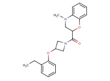 2-{[3-(2-ethylphenoxy)azetidin-1-yl]carbonyl}-4-methyl-3,4-dihydro-2H-1,4-benzoxazine