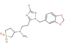 N-{2-[1-(1,3-benzodioxol-5-ylmethyl)-1H-1,2,4-triazol-5-yl]ethyl}-N-methyltetrahydrothiophen-3-amine 1,1-dioxide