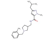 3-isobutyl-1-methyl-N-{[1-(2-methylbenzyl)-3-pyrrolidinyl]methyl}-1H-pyrazole-5-carboxamide
