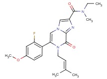 N-ethyl-6-(2-fluoro-4-methoxyphenyl)-N-methyl-7-(3-methylbut-2-en-1-yl)-8-oxo-7,8-dihydroimidazo[1,2-a]pyrazine-2-carboxamide
