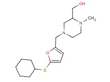 (4-{[5-(cyclohexylthio)-2-furyl]methyl}-1-methylpiperazin-2-yl)methanol