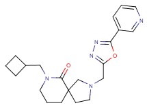 7-(cyclobutylmethyl)-2-[(5-pyridin-3-yl-1,3,4-oxadiazol-2-yl)methyl]-2,7-diazaspiro[4.5]decan-6-one