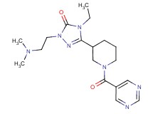 2-[2-(dimethylamino)ethyl]-4-ethyl-5-[1-(pyrimidin-5-ylcarbonyl)piperidin-3-yl]-2,4-dihydro-3H-1,2,4-triazol-3-one