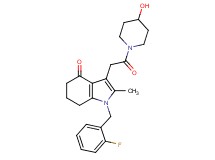 1-(2-fluorobenzyl)-3-[2-(4-hydroxy-1-piperidinyl)-2-oxoethyl]-2-methyl-1,5,6,7-tetrahydro-4H-indol-4-one