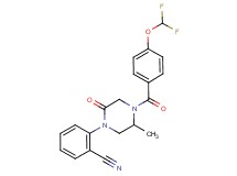 2-{4-[4-(difluoromethoxy)benzoyl]-5-methyl-2-oxo-1-piperazinyl}benzonitrile