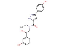 N-ethyl-N-[2-hydroxy-2-(3-hydroxyphenyl)ethyl]-3-(4-hydroxyphenyl)-1H-pyrazole-5-carboxamide