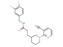 3-[1-(3-cyanopyridin-2-yl)piperidin-3-yl]-N-(3,4-difluorobenzyl)propanamide
