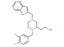 2-[1-(3,4-difluorobenzyl)-4-(1H-indol-2-ylmethyl)-2-piperazinyl]ethanol