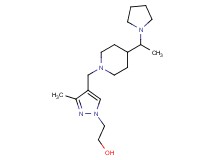 2-[3-methyl-4-({4-[1-(1-pyrrolidinyl)ethyl]-1-piperidinyl}methyl)-1H-pyrazol-1-yl]ethanol