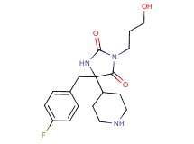 5-(4-fluorobenzyl)-3-(3-hydroxypropyl)-5-(4-piperidinyl)-2,4-imidazolidinedione hydrochloride