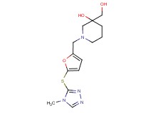 3-(hydroxymethyl)-1-({5-[(4-methyl-4H-1,2,4-triazol-3-yl)thio]-2-furyl}methyl)-3-piperidinol