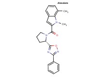 1,7-dimethyl-2-{[(2S)-2-(3-phenyl-1,2,4-oxadiazol-5-yl)-1-pyrrolidinyl]carbonyl}-1H-indole