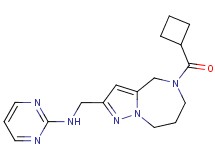 N-{[5-(cyclobutylcarbonyl)-5,6,7,8-tetrahydro-4H-pyrazolo[1,5-a][1,4]diazepin-2-yl]methyl}pyrimidin-2-amine