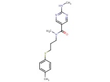 N-methyl-2-(methylamino)-N-{3-[(4-methylphenyl)thio]propyl}pyrimidine-5-carboxamide