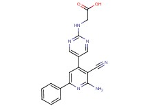 {[5-(2-amino-3-cyano-6-phenylpyridin-4-yl)pyrimidin-2-yl]amino}acetic acid