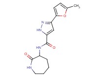 3-(5-methyl-2-furyl)-N-(2-oxo-3-azepanyl)-1H-pyrazole-5-carboxamide