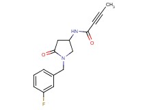 N-[1-(3-fluorobenzyl)-5-oxo-3-pyrrolidinyl]-2-butynamide