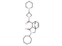 (3aR*,6S*)-2-cycloheptyl-7-[(3-piperidin-1-ylazetidin-1-yl)carbonyl]-2,3,7,7a-tetrahydro-3a,6-epoxyisoindol-1(6H)-one