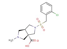 (3aS*,6aS*)-2-[(2-chlorobenzyl)sulfonyl]-5-methylhexahydropyrrolo[3,4-c]pyrrole-3a(1H)-carboxylic acid