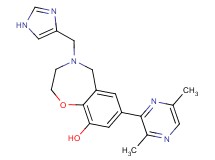 7-(3,6-dimethylpyrazin-2-yl)-4-(1H-imidazol-4-ylmethyl)-2,3,4,5-tetrahydro-1,4-benzoxazepin-9-ol