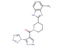 4-methyl-2-(1-{[3-(1H-tetrazol-1-yl)-1H-pyrazol-4-yl]carbonyl}-3-piperidinyl)-1H-benzimidazole
