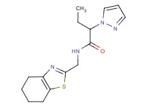 2-(1H-pyrazol-1-yl)-N-(4,5,6,7-tetrahydro-1,3-benzothiazol-2-ylmethyl)butanamide
