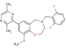 4-(2,6-difluorobenzyl)-7-(3,6-dimethyl-2-pyrazinyl)-9-methoxy-2,3,4,5-tetrahydro-1,4-benzoxazepine