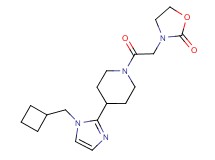 3-(2-{4-[1-(cyclobutylmethyl)-1H-imidazol-2-yl]-1-piperidinyl}-2-oxoethyl)-1,3-oxazolidin-2-one