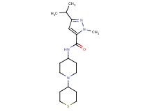 3-isopropyl-1-methyl-N-[1-(tetrahydro-2H-thiopyran-4-yl)-4-piperidinyl]-1H-pyrazole-5-carboxamide