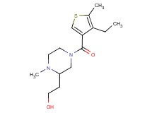 2-{4-[(4-ethyl-5-methyl-3-thienyl)carbonyl]-1-methyl-2-piperazinyl}ethanol trifluoroacetate (salt)