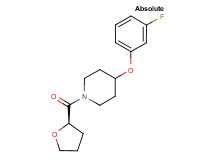 4-(3-fluorophenoxy)-1-[(2R)-tetrahydro-2-furanylcarbonyl]piperidine