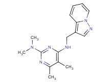 N~2~,N~2~,5,6-tetramethyl-N~4~-(pyrazolo[1,5-a]pyridin-3-ylmethyl)pyrimidine-2,4-diamine