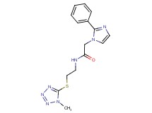 N-{2-[(1-methyl-1H-tetrazol-5-yl)thio]ethyl}-2-(2-phenyl-1H-imidazol-1-yl)acetamide