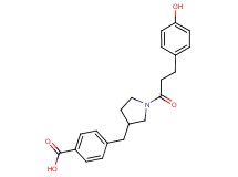 4-({1-[3-(4-hydroxyphenyl)propanoyl]pyrrolidin-3-yl}methyl)benzoic acid