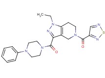 1-ethyl-3-[(4-phenyl-1-piperazinyl)carbonyl]-5-(1,2,5-thiadiazol-3-ylcarbonyl)-4,5,6,7-tetrahydro-1H-pyrazolo[4,3-c]pyridine