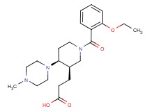 3-[(3R*,4S*)-1-(2-ethoxybenzoyl)-4-(4-methylpiperazin-1-yl)piperidin-3-yl]propanoic acid