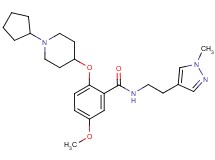 2-[(1-cyclopentyl-4-piperidinyl)oxy]-5-methoxy-N-[2-(1-methyl-1H-pyrazol-4-yl)ethyl]benzamide
