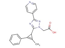 [5-(2-methyl-3-phenylcycloprop-2-en-1-yl)-3-pyridin-4-yl-1H-1,2,4-triazol-1-yl]acetic acid