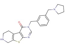 3-[3-(1-pyrrolidinylmethyl)benzyl]-5,6,7,8-tetrahydropyrido[4',3':4,5]thieno[2,3-d]pyrimidin-4(3H)-one dihydrochloride
