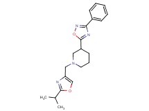 1-[(2-isopropyl-1,3-oxazol-4-yl)methyl]-3-(3-phenyl-1,2,4-oxadiazol-5-yl)piperidine